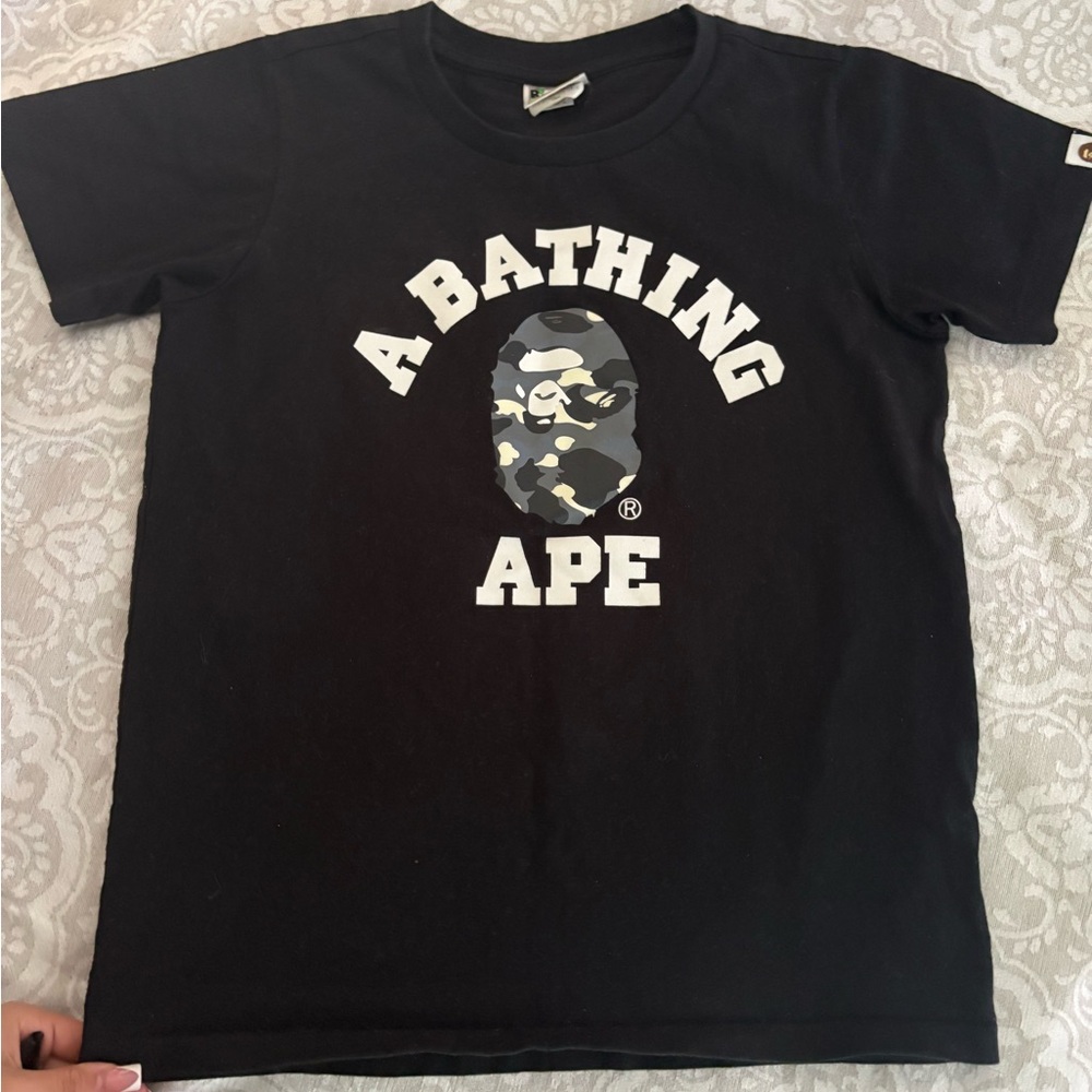 Bape Black Kids T-Shirt with Logo Design